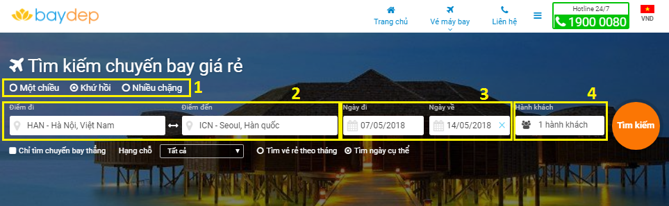 huong dan dat ve online